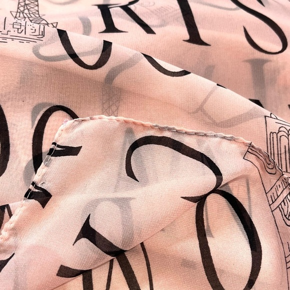 Parisian 100% Silk Scarf Made in Paris, France - Picture 3 of 8